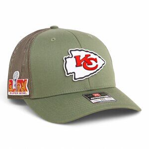 Kansas City Chiefs Super Bowl LIX 3D Snapback Trucker Hat- Loden